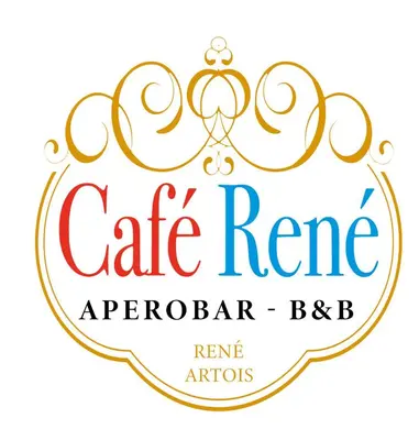 a logo for a cafe reapper app bar at Café René Borgloon in Borgloon