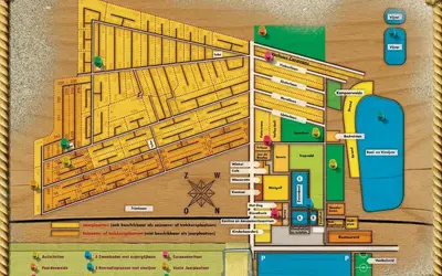 a map of a skate park with a snowboard at Vakantie-Chalet Camping GOOLDERHEIDE met seizoensgebonden zwembad in Bocholt
