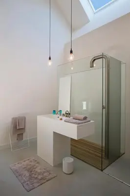 a bathroom with a sink and a mirror at B&B Opus35 in Montzen