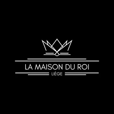 a logo with a crown on a black background at Maison du Roi in Liège