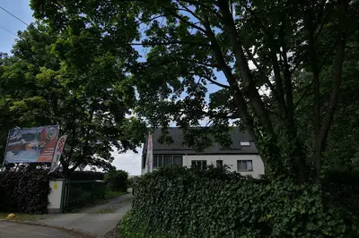 a white house with a tree in front of it at GT Lounge Zolder in Heusden - Zolder
