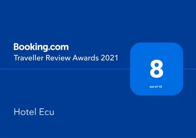 a screenshot of the hotel eu app showing the hotel eu text at Hotel Ecu in Genk