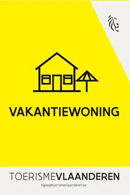 a yellow sign with a house on it at Chalet 2Relax in Zutendaal
