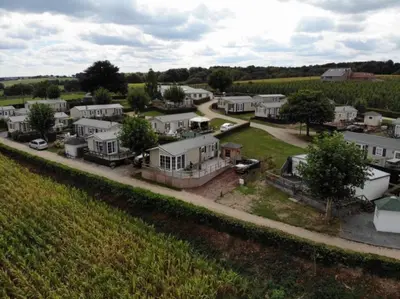 an aerial view of a village with houses at Chalet 11 - Bergzicht Teuven in Teuven
