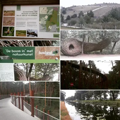 a collage of pictures with trees and a fence at Vakantiewoning Casa Maran in een groene omgeving te Heusden-Zolder in Heusden - Zolder